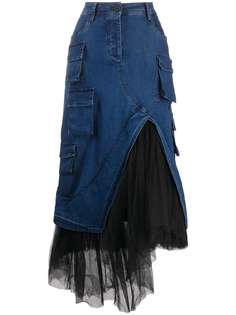 Rundholz джинсовая юбка с асимметричным подолом