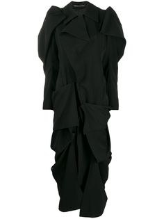 Yohji Yamamoto платье с драпировкой