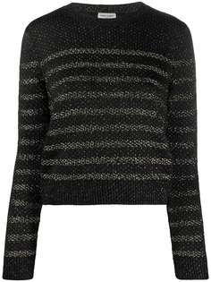 Saint Laurent джемпер с эффектом металлик