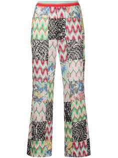 Missoni укороченные брюки с контрастными вставками