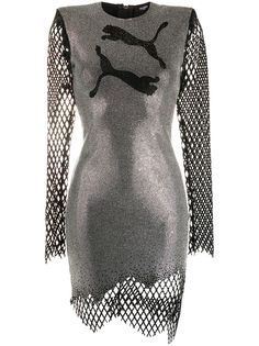 Balmain декорированное платье из коллаборации с Puma