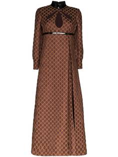 Gucci плиссированное платье с чокером