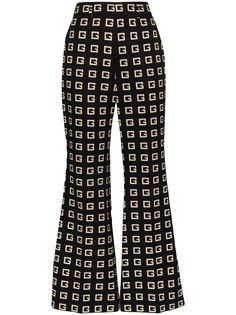 Gucci жаккардовые брюки с геометричным узором GG