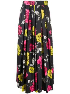 MSGM плиссированная юбка с цветочным принтом