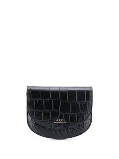 A.P.C. футляр для монет с тиснением под кожу крокодила