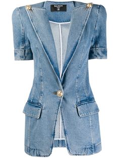 Balmain vintage-effect denim jacket