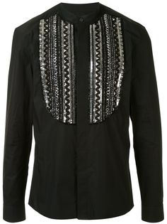 Balmain рубашка с декорированной манишкой