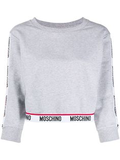 Moschino укороченный свитер с логотипом
