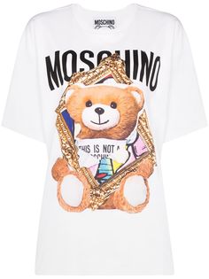 Moschino футболка Teddy Bear с логотипом