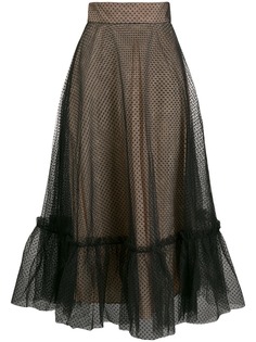 Zimmermann расклешенная юбка миди в горох