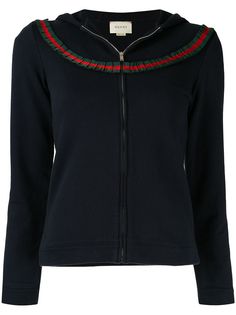 Gucci Pre-Owned худи в полоску с отделкой Web