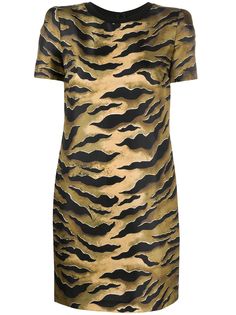 Dsquared2 платье-трапеция с тигровым принтом