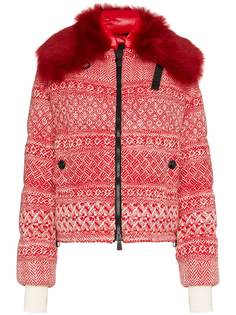 Moncler Grenoble куртка с меховой отделкой и принтом Siusi