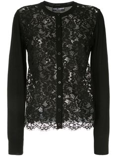 Dolce & Gabbana кардиган с кружевными вставками