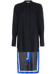 Stella McCartney рубашка с панелью-шарфом с принтом сзади