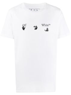 Off-White футболка с круглым вырезом и логотипом