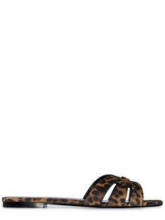 Saint Laurent сандалии Nu Pieds с леопардовым принтом
