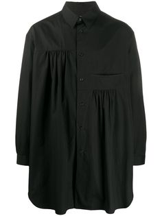 Yohji Yamamoto рубашка оверсайз со складками