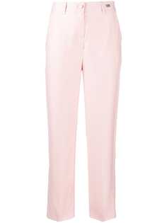 be blumarine прямые брюки с нашивкой-логотипом