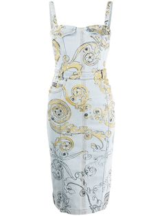 Versace Jeans Couture джинсовое платье с принтом