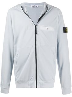 Stone Island толстовка с капюшоном и нашивкой