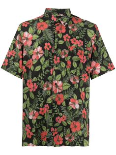 HUGO рубашка с короткими рукавами и цветочным принтом