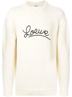 Loewe свитер с вышитым логотипом