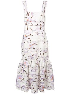 Zimmermann плиссированное платье с цветочным принтом