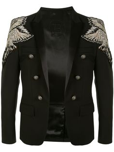 Balmain пиджак с декорированными плечами