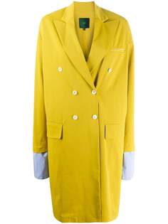 Jejia двубортное пальто с контрастными манжетами