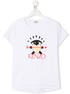 Kenzo Kids футболка с вышитым логотипом
