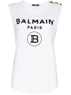 Balmain топ с логотипом