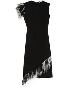 Christopher Kane платье со страусиными перьями