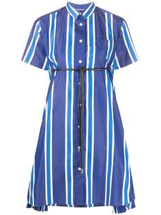 Sacai striped print shirt dress