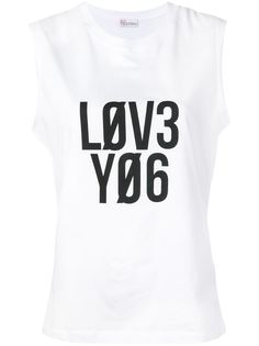 RedValentino топ из джерси Love You Encrypted Love Notes