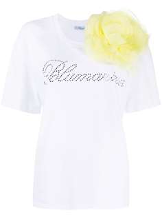Blumarine футболка с короткими рукавами и сетчатым цветком