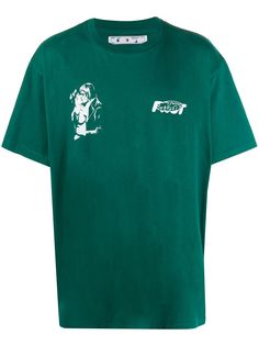 Off-White футболка с принтом Kiss