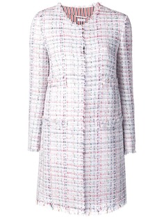 Thom Browne твидовое пальто свободного кроя