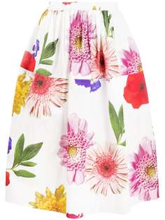 Sara Lanzi юбка миди с цветочным принтом