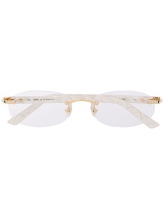 Cartier Eyewear очки C Décor в овальной безободковой оправе
