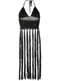 RedValentino топ в технике кроше с бахромой