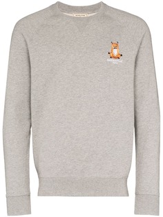 Maison Kitsuné Lotus Fox embroidered sweatshirt