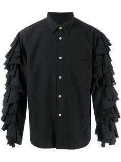 Comme Des Garçons Homme Plus рубашка с оборками на рукавах