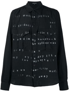 Ann Demeulemeester рубашка с принтом