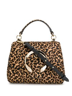 Jimmy Choo сумка-тоут Madeline с леопардовым принтом