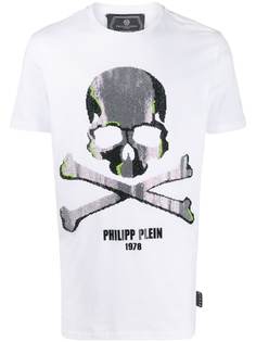 Philipp Plein декорированная футболка с короткими рукавами