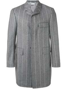 Thom Browne однобортное пальто в полоску