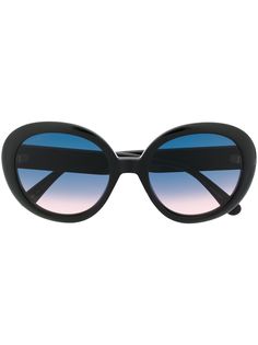 Gucci Eyewear массивные солнцезащитные очки в круглой оправе
