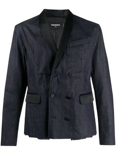 Dsquared2 двубортный пиджак из ткани шамбре