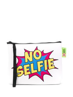 Mc2 Saint Barth клатч с принтом no selfie